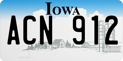 IA license plate ACN912