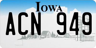 IA license plate ACN949