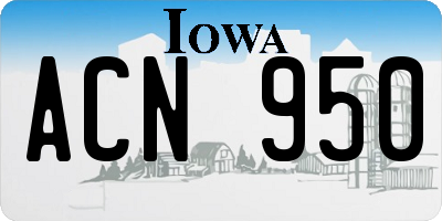 IA license plate ACN950