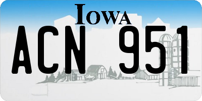 IA license plate ACN951