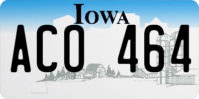 IA license plate ACO464