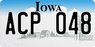 IA license plate ACP048