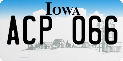 IA license plate ACP066