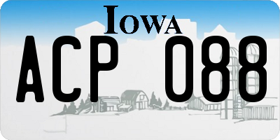 IA license plate ACP088