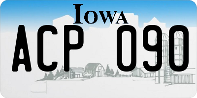 IA license plate ACP090