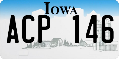 IA license plate ACP146