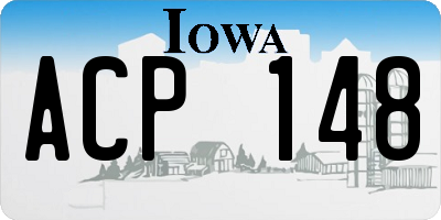 IA license plate ACP148