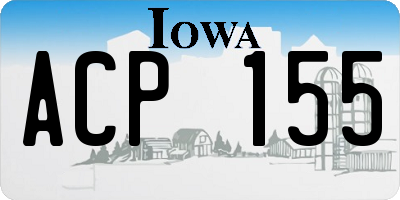 IA license plate ACP155