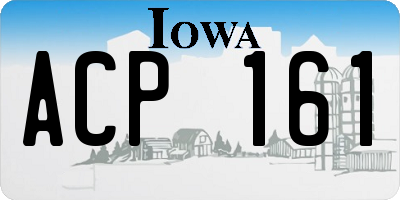 IA license plate ACP161