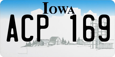 IA license plate ACP169