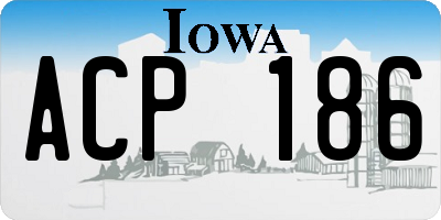 IA license plate ACP186
