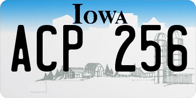 IA license plate ACP256