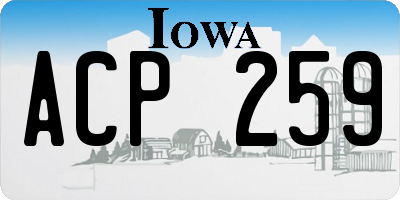 IA license plate ACP259
