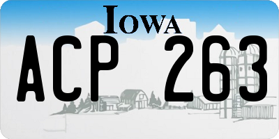IA license plate ACP263