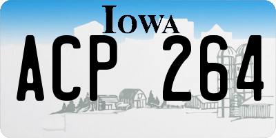 IA license plate ACP264