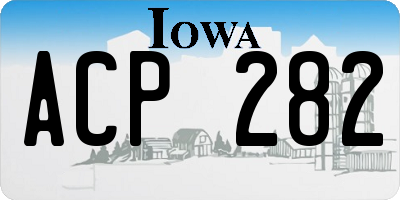 IA license plate ACP282