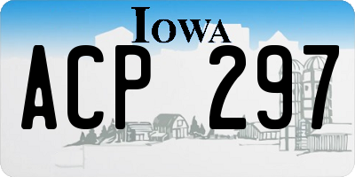 IA license plate ACP297