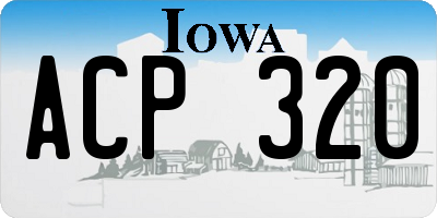 IA license plate ACP320