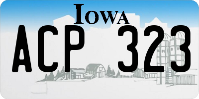 IA license plate ACP323