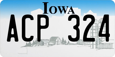 IA license plate ACP324