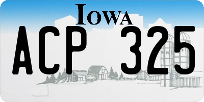 IA license plate ACP325