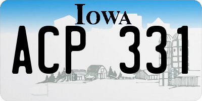 IA license plate ACP331