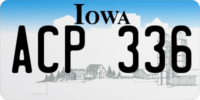 IA license plate ACP336