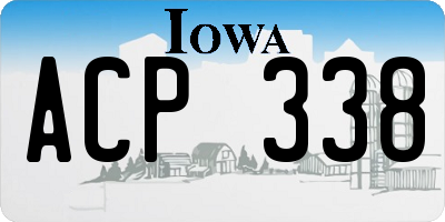 IA license plate ACP338