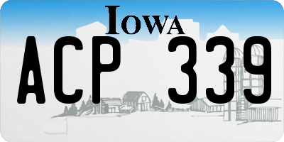 IA license plate ACP339