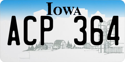 IA license plate ACP364