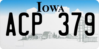 IA license plate ACP379