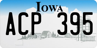 IA license plate ACP395