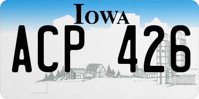 IA license plate ACP426