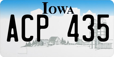 IA license plate ACP435