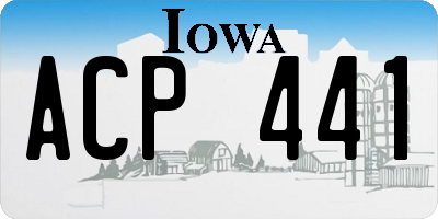 IA license plate ACP441
