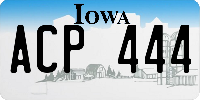 IA license plate ACP444