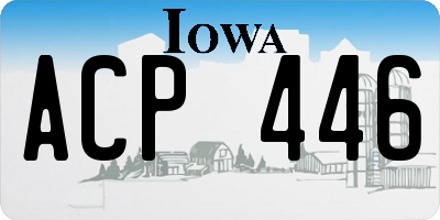 IA license plate ACP446