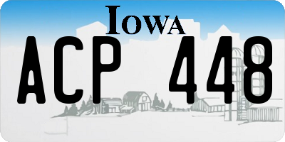 IA license plate ACP448