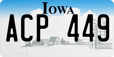 IA license plate ACP449