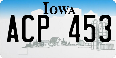 IA license plate ACP453