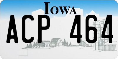 IA license plate ACP464