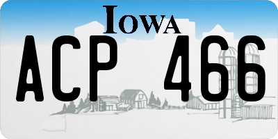 IA license plate ACP466