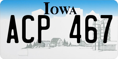 IA license plate ACP467