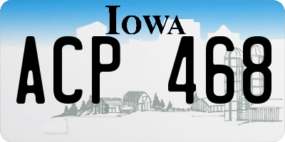 IA license plate ACP468