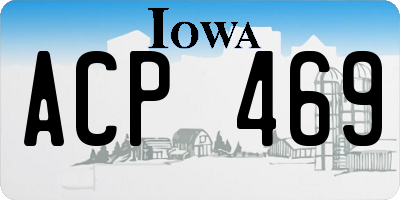 IA license plate ACP469