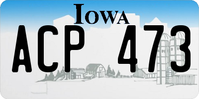 IA license plate ACP473