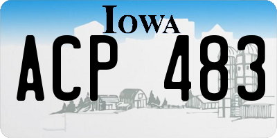 IA license plate ACP483