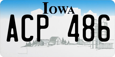 IA license plate ACP486
