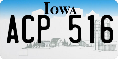 IA license plate ACP516
