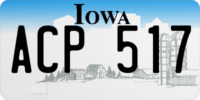 IA license plate ACP517